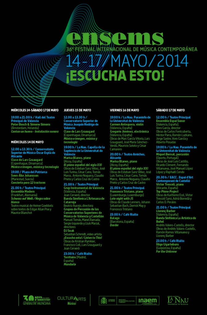 Programa Festival ENSEMS 2014